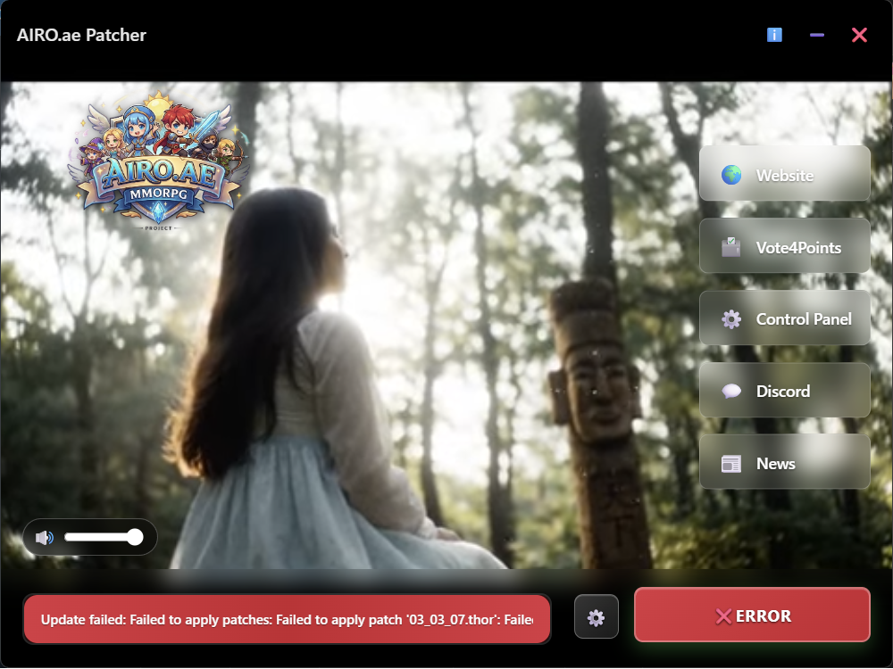 AnqPatcher Cinematic Design Interface - Modern Game Launcher with Video Backgrounds